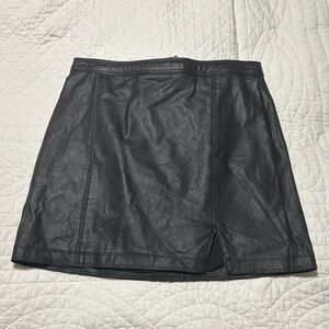 Abercrombie & Fitch Black Leather Mini Skirt